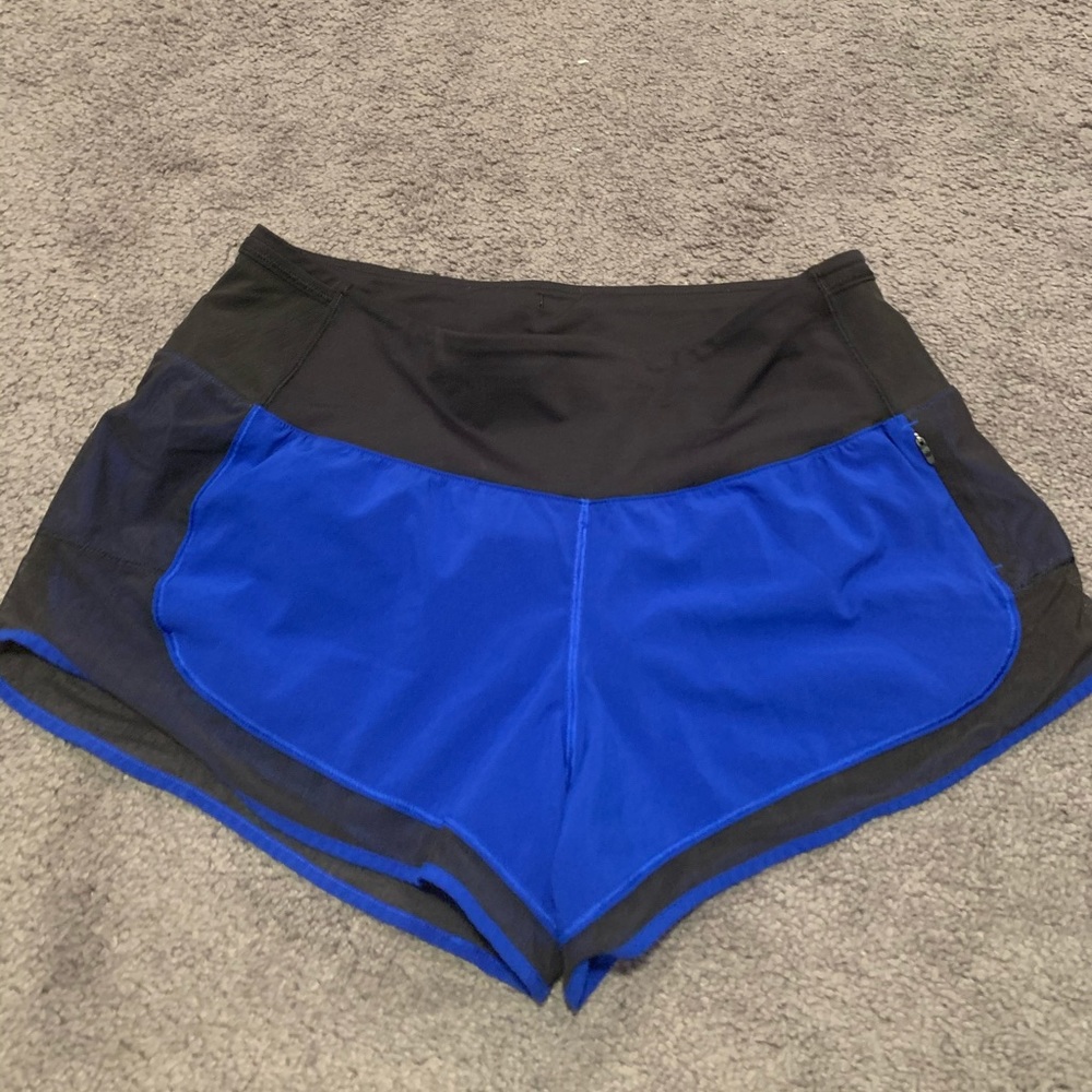 Royal blue lululemon Mind over miles short